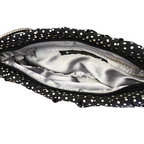Steve Madden Wristlet with Bling Bracelet Black White Rhinestones Small Evening - Picture 6 of 8